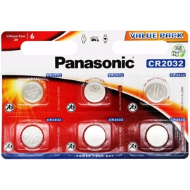 CR2032 3V Panasonic Lithium batteri 6 stk